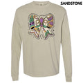 Mardi Gras Theme Bow Long Sleeve Comfort Colors T-Shirt Hoodie, Sweatshirt | GrindPrints.com