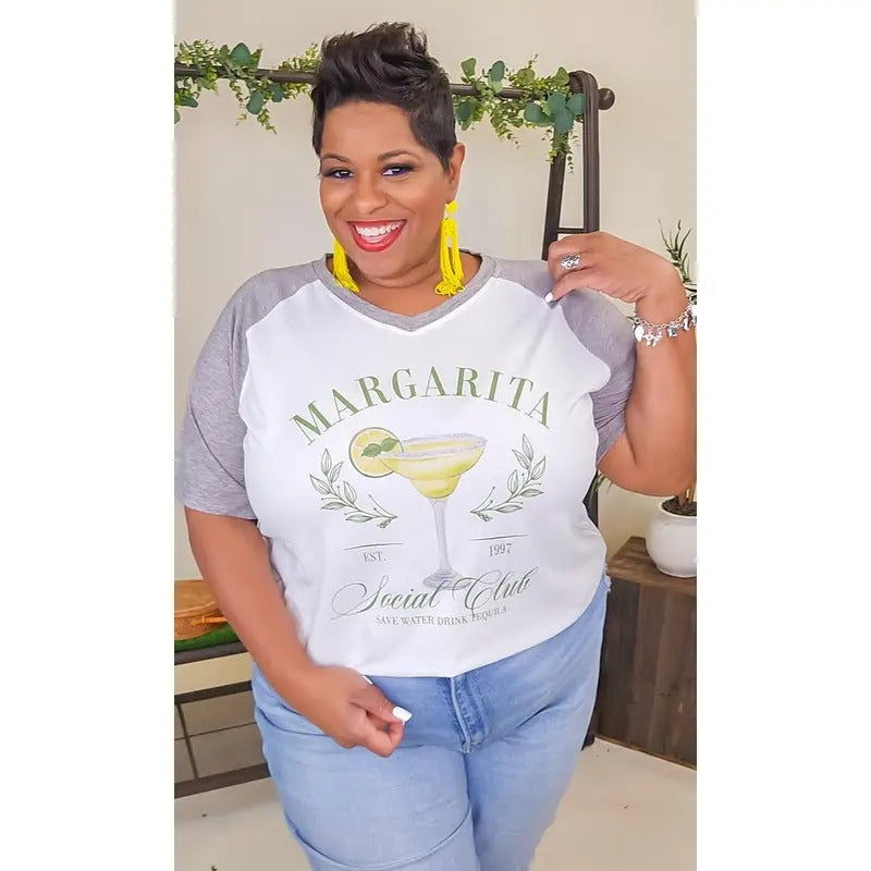 Margarita Social Club Graphic V-Neck T-Shirts, Hoodie, Sweatshirt | GrindPrints.com