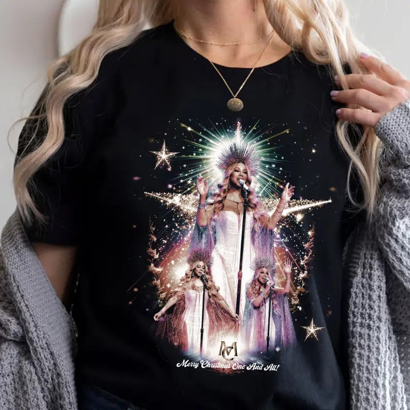 Mariah Carey Shirt Merry Christmas One And All Sweatshirt Mariah Carey Tour 2023 Hoodie Mariah Carey Christmas T-shirt MC...