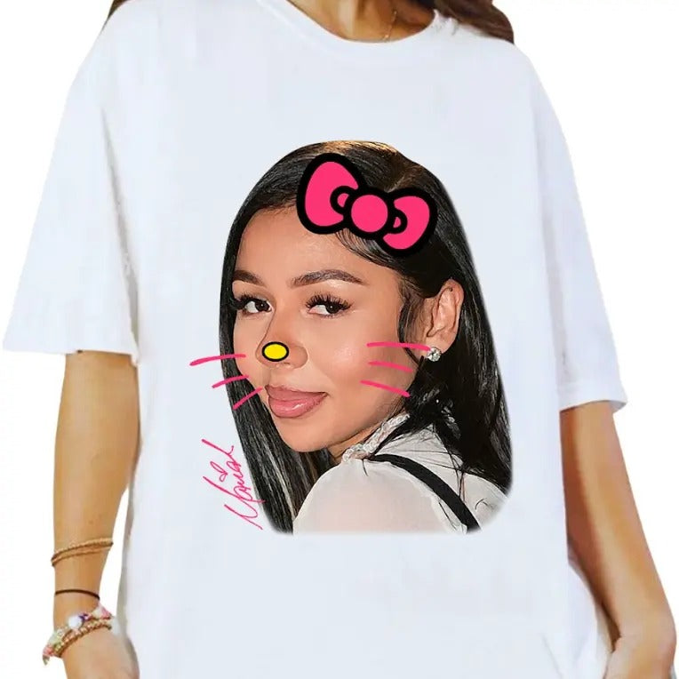 Mariah Pink Kitty The Scientisttt  Shirt Cotton Fabric Hoodie, Sweatshirt | GrindPrints.com