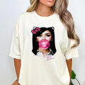 Mariah The Scientist Pink Kitty Bubble Gum Graphic T Shirt, Pink Pony Club T Shirt, Unisex Short Sleeve Tee Shirt, Casual...