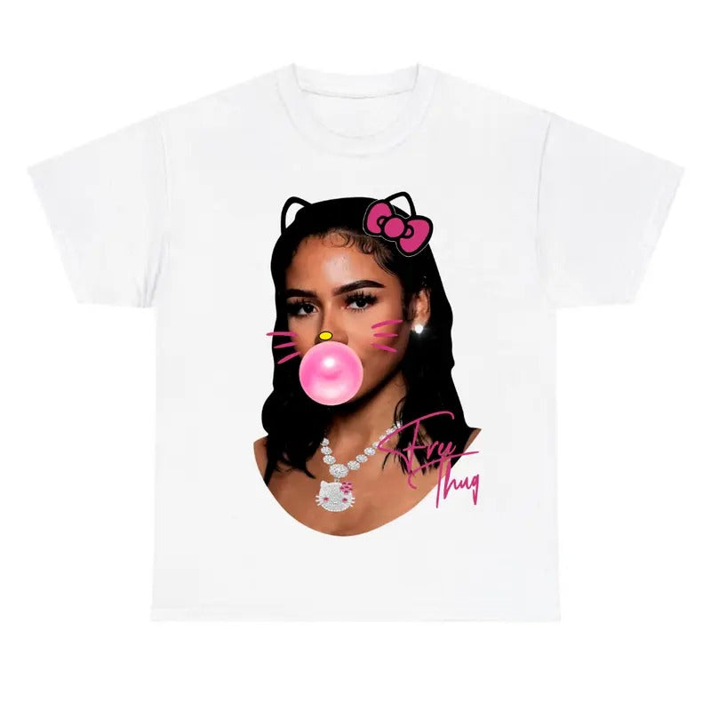 Mariahh Free Thugg Kitty Bubble Gum Pink Shirt Hoodie, Sweatshirt | GrindPrints.com