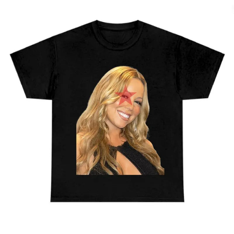 Mariahh Graphic Black T-Shirt, Careyyy Red Star Fans Shirt Hoodie, Sweatshirt | GrindPrints.com