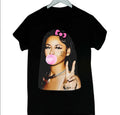 Mariahh Scientist Big Face Peace kitty bubble Shirt Cotton Fabric Hoodie, Sweatshirt | GrindPrints.com