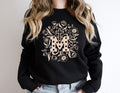 Marian Catholic Sweatshirt, Assumption of Mary Hoodie, Floral Religious Sweatshirt, Catholic Gift Hoodie For Woman, M &...