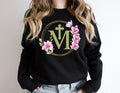 Marian Catholic Sweatshirt, Floral Religious Hoodie, M & Faith Cross Sweatshirt, Christian Gift Sweater For Woman,...