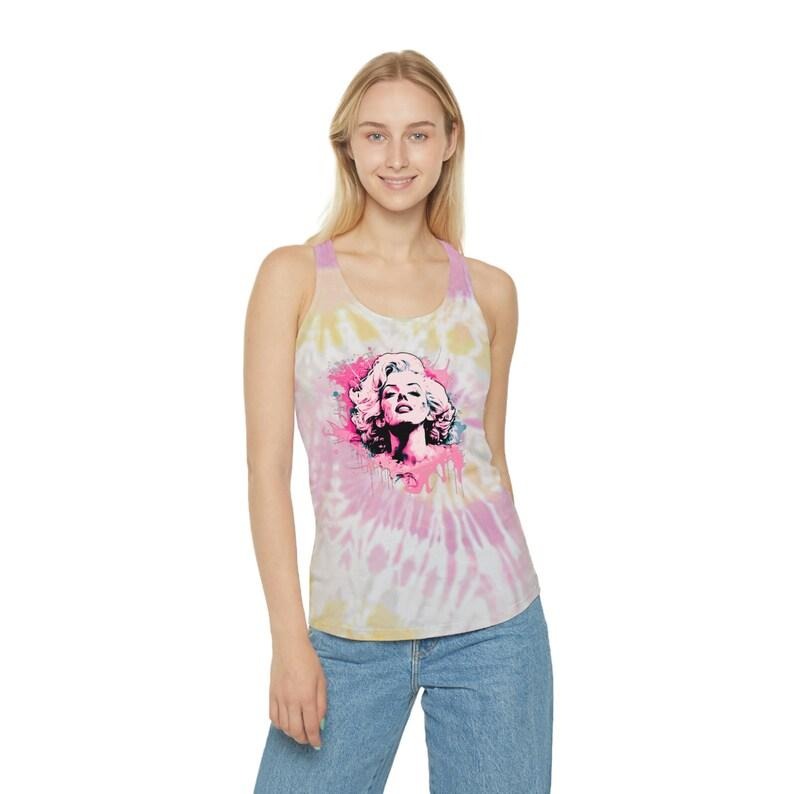 Marilyn Monroe Tie Dye Racerback Tank Top T-Shirts, Hoodie, Sweatshirt | GrindPrints.com