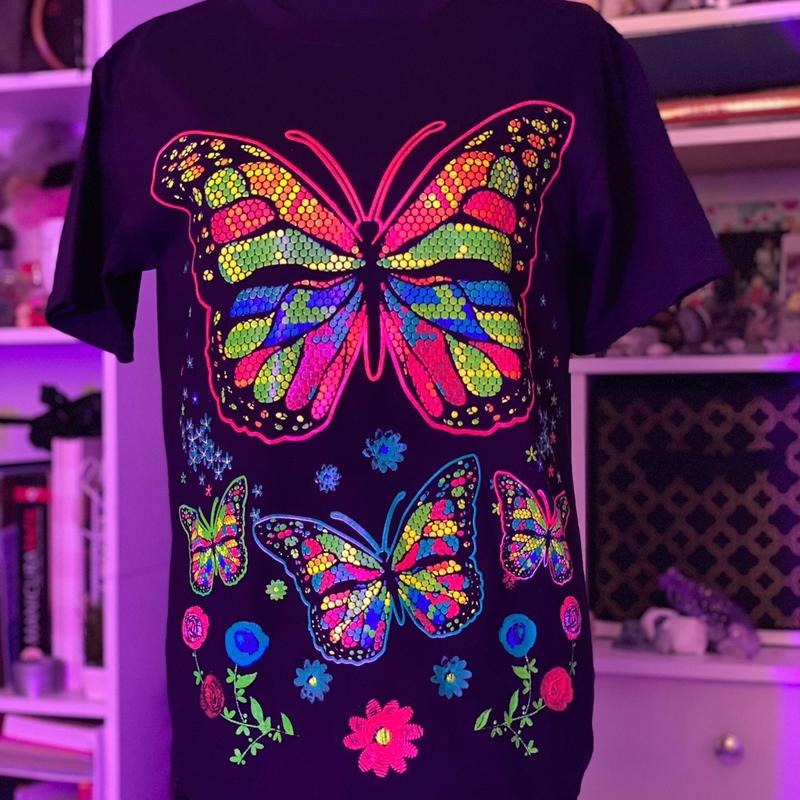 Mariposa monarca T-shirt Cotton Black Casual Hoodie, Sweatshirt | GrindPrints.com