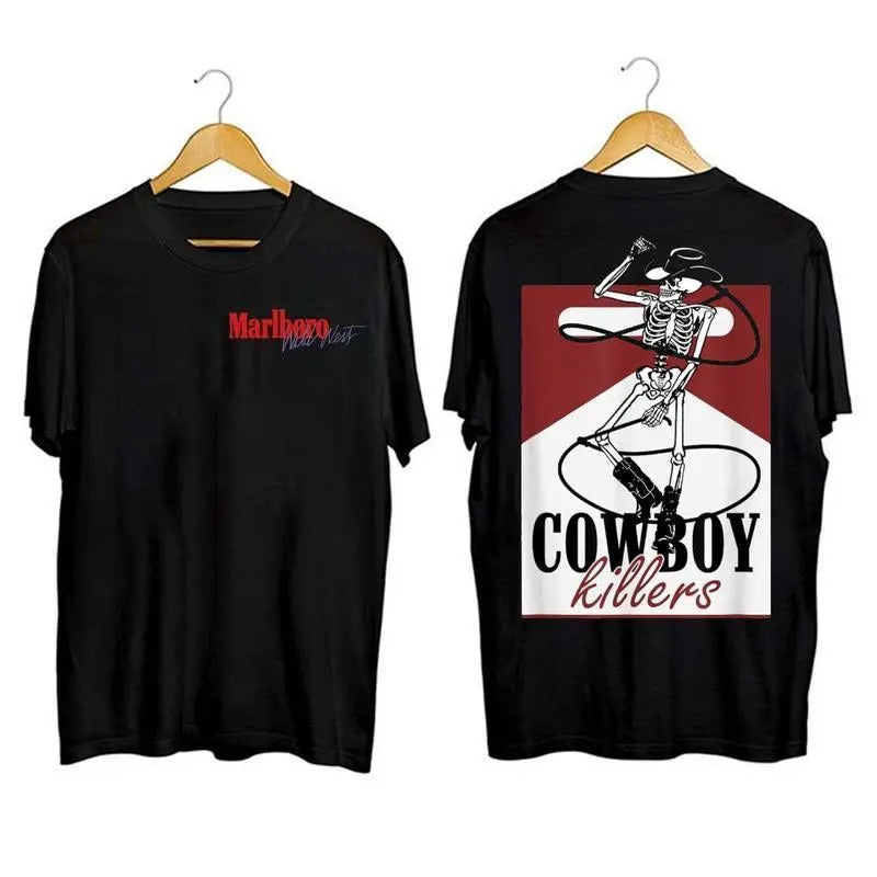 Marlboro Western Cowboy Vintage Cowboy Killers Skull Skeleton T-Shirt Unisex, shirt best selling Hoodie, Sweatshirt