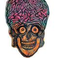 Martian Skull Woodcut Printed on Painted and Shaped Wooden Panels Decor Hand Wall T-Shirts, Hoodie, Sweatshirt