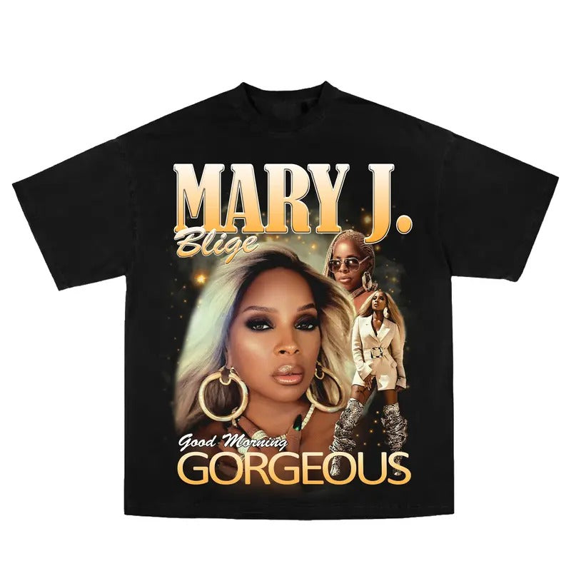 Mary J Blige Shirt Vintage Rapper Rap R&B 2025 Tour Shirt Men Women Y2K Streetwear Hoodie, Sweatshirt | GrindPrints.com