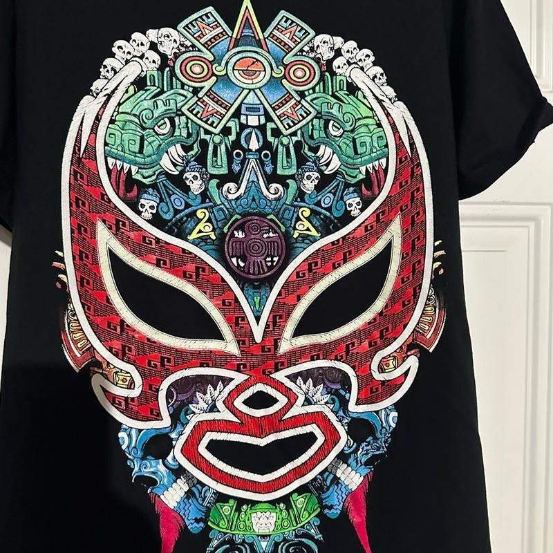 Mascara azteca Tshirt Crewneck Tshirt Hoodie, Sweatshirt | GrindPrints.com
