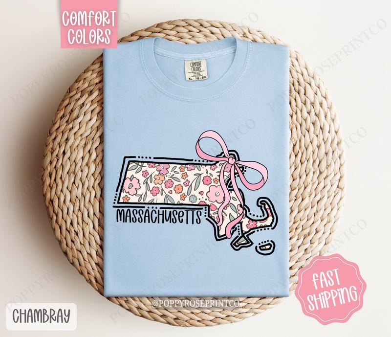 Massachusetts Comfort Colors State Tshirt, Cute Massachusetts Shirt, Massachusetts Tshirt, Massachusetts Shirt Hoodie,...