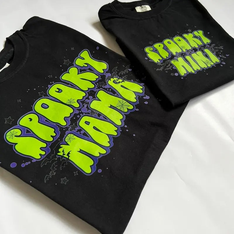 Matching Spooky Mama & Mini Shirts Hoodie, Sweatshirt | GrindPrints.com