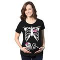 Maternity Baby Girl Skeleton Cute Halloween Pregnancy Bump T Shirt Funny Graphic Maternity Tee Cute Pregnancy Tees With...