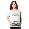Maternity Bumps First Saint St Patricks Day T Shirt Cute Reveal Pregnancy Tee Funny Graphic Maternity Tee Cute Pregnancy...