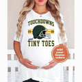 Maternity Football Shirt, Pregnancy Announcement Football T-shirt, Fall Maternity Tee, Tailgating For Two, Custom Due...