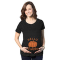 Maternity Hello Pumpkin T Shirt Funny Pregnancy Halloween Fall Autumn Lover Graphic Tee Funny Graphic Maternity Tee Cute...