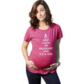 Maternity Keep Calm I'm Pregnant and It's a Girl Funny Pregnancy Tee Funny Graphic Maternity Tee Cute Pregnancy Tees With...