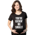 Maternity Kicking Me Smalls Funny T shirt Pregnancy Announcement Novelty Tee Funny Graphic Maternity Tee Cute Pregnancy...