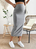 Maternity Skirt Long Skirt Rib Knit High Waist Pencil Skirt T-Shirts, Hoodie, Sweatshirt | GrindPrints.com
