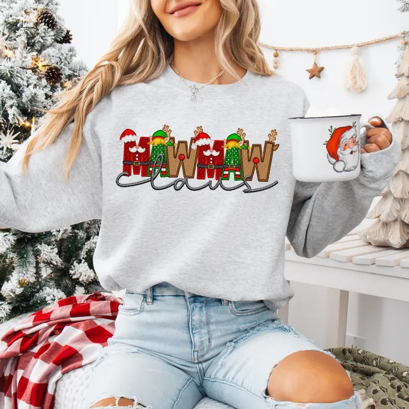 Mawmaw Claus Unisex Sweatshirt T-Shirts, Hoodie | GrindPrints.com