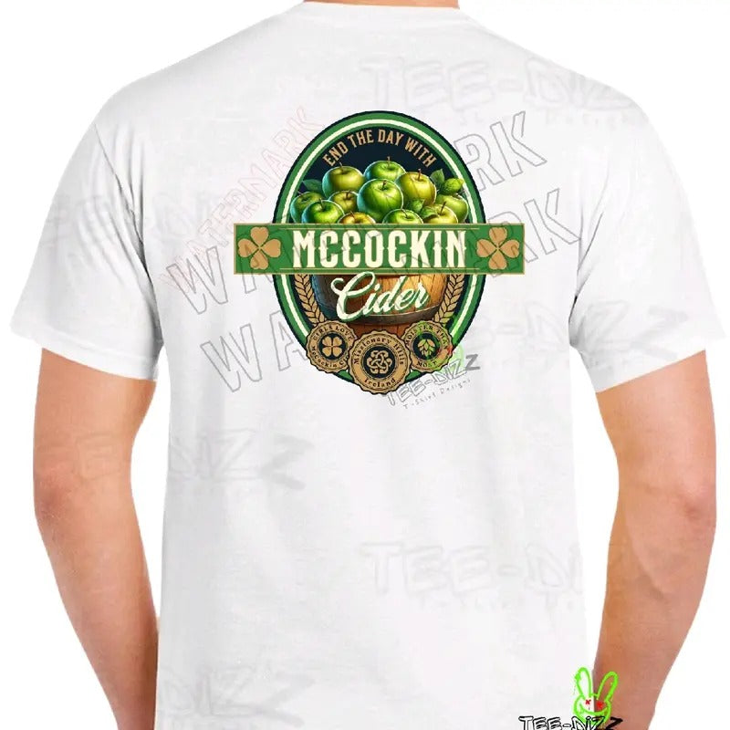 McCockin Cider Men's funny T-shirt- Crewneck humor Menswear Casual Tshirt Hoodie, Sweatshirt | GrindPrints.com