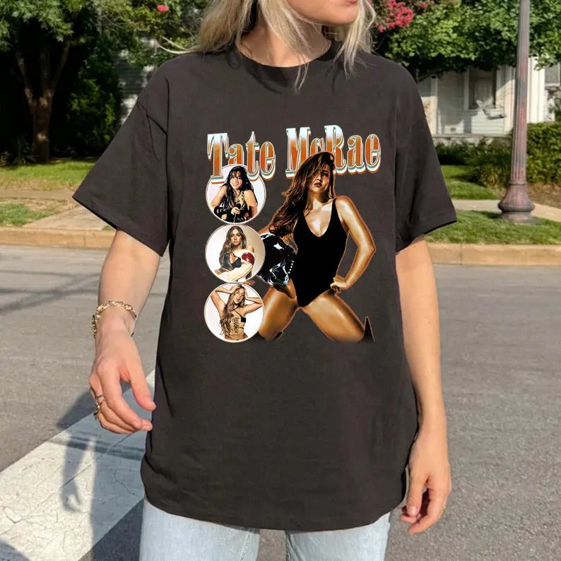 Mcrae Tate Albums Music T-shirt, Mcrae Tate Sports Car T-shirt, Tate McRae Vintage T-Shirt, Homage Retro 90s Graphic,...
