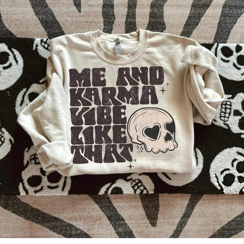 Me and Karma DTF Transfers - THIS IS NOT A SHIRT Hoodie, Sweatshirt | GrindPrints.com