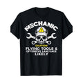 Mechanic Flying Tool wrench Funny Car Car Garage Man Dad T-shirt- 220g made in usa Hoodie, Sweatshirt | GrindPrints.com