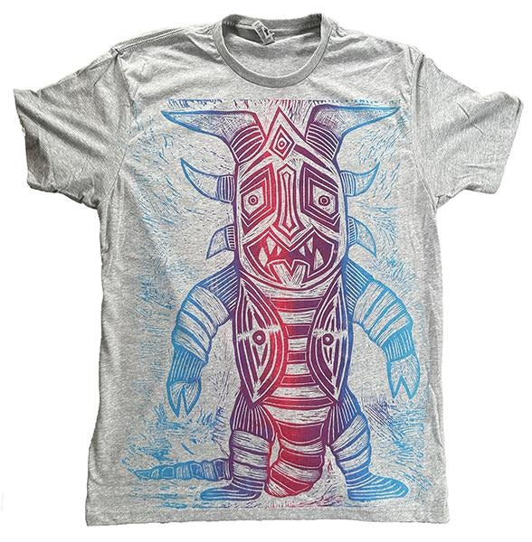 MegaZetton Hand printed  Woodcut T Shirt Menswear Cotton Top Graphics Long Hoodie, Sweatshirt | GrindPrints.com