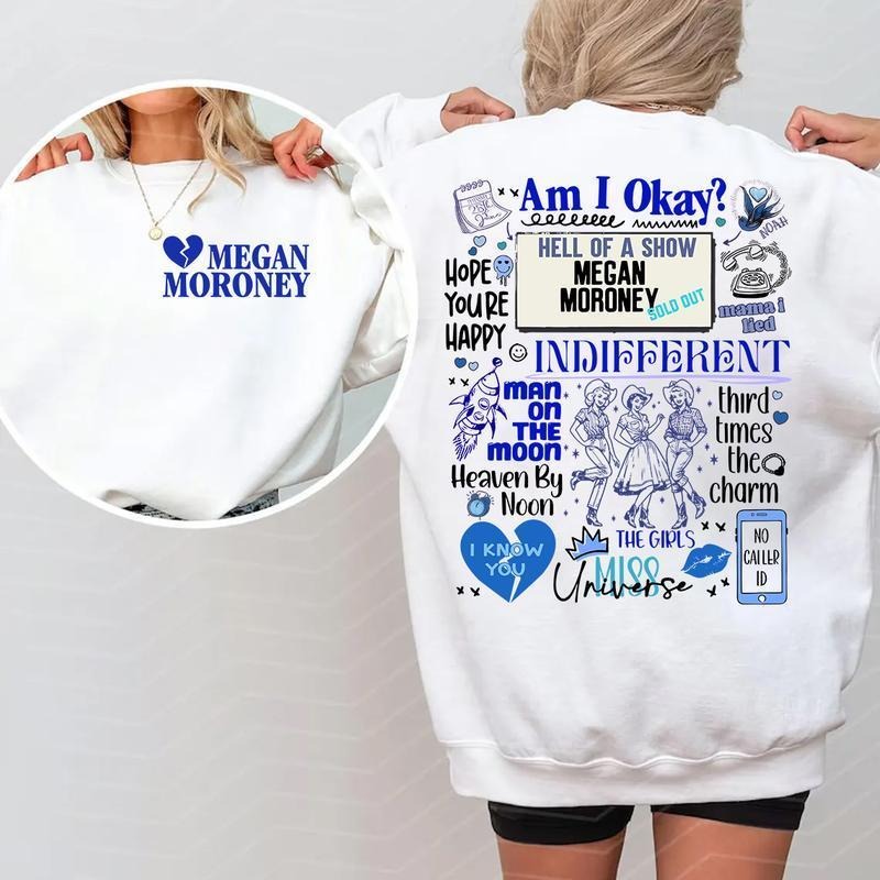 Megan Moroney Concert Song tshirt, sweatshirt, hoodie music, Am I Okay Tour Shirt, western cowgirl cowboy, Trendy, Unisex...