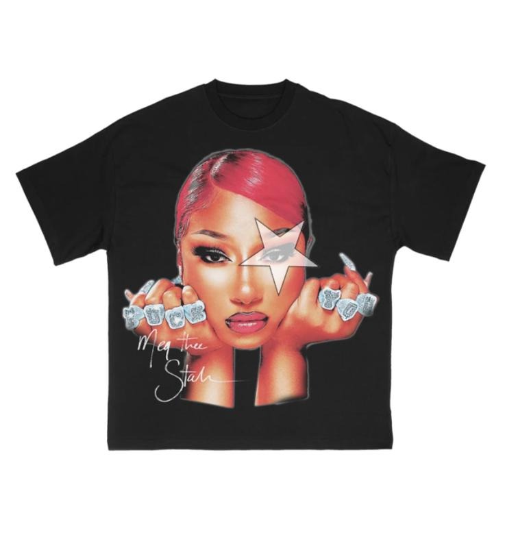Megan Rap Tee SuperStar T Stallion Big Face Fashion Y2k T Shirt Hoodie, Sweatshirt | GrindPrints.com