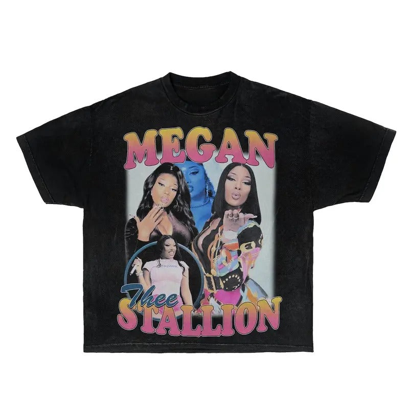 Megan Thee Stallion 90s Retro Rap Bootleg Tee Hoodie, Sweatshirt | GrindPrints.com