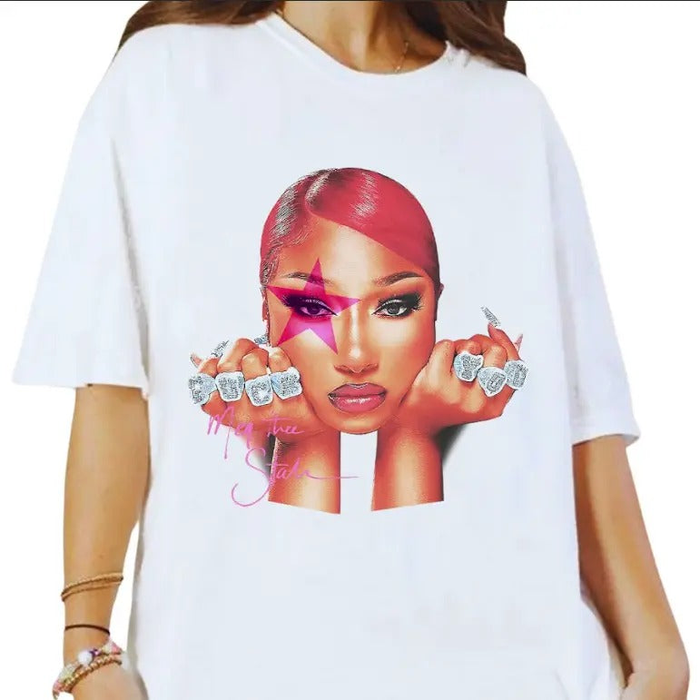 Megann Theee Stallion Shirt Cotton Fabric Hoodie, Sweatshirt | GrindPrints.com