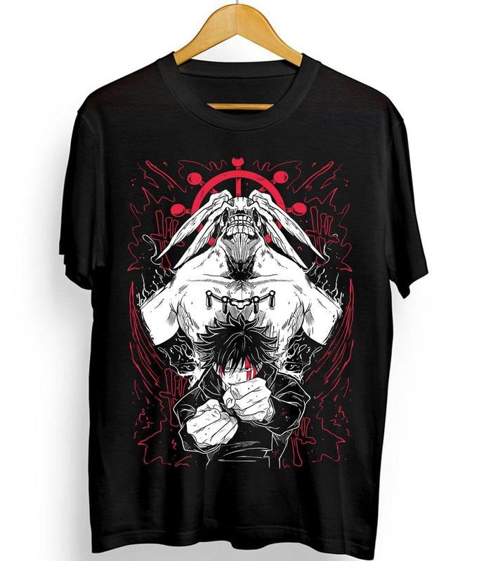 Megumi Fushiguro Mahoraga shirt Jujutsu Kaisen Gojo Satoru Gift Shirt Soft Tee, Short Sleeve, Casual Cotton Hoodie,...
