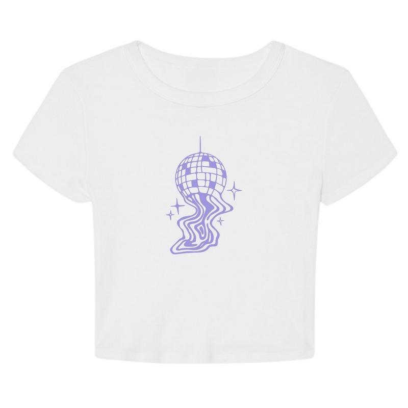 Melting Disco Top, Y2K Graphic T-Shirt, Casual Summer Shirt Hoodie, Sweatshirt | GrindPrints.com