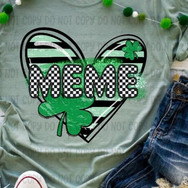 Meme Clover Heart DTF Transfers - THIS IS NOT A SHIRT Hoodie, Sweatshirt | GrindPrints.com