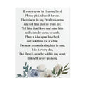 Memorial Gifts Ideas, Poster Prints, In Memory Of Brother, If Roses Grow In Heaven, Memorial Poem Poster, Sympathy Gift,...