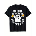 Men Funny Halloween I'm Just Here For The Boos Gift T-Shirt, 100% Cotton, Gift for Men Women Dad Mom Friends, S-XXXL,...