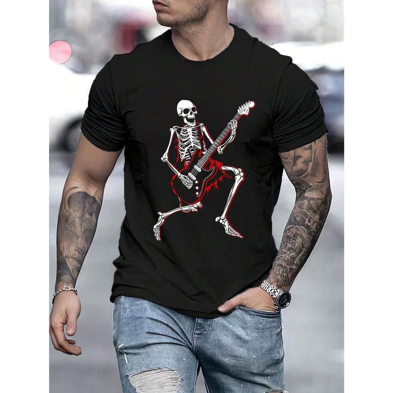 Guitar & Skeleton Print Made USA T-Shirts, Hoodie, Sweatshirt