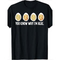 Men'S Casual Crew Neck T-Shirt with Deviled Egg Graphic - 100% Cotton Short Sleeve Tee, Geometric Pattern, All-Season...