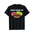 Men'S Cotton Crew Neck T-Shirt with Donut Print - All-Season Sports Style, Regular Fit, Slight Stretch Knit Fabric,...
