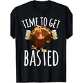 Men'S Crew Neck Thanksgiving Turkey Graphic T-Shirt in 100% Cotton, Knit Non-Stretch Fabric, Regular Fit All-Season Top...