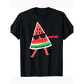 Men'S Summer Cotton T-Shirt, Casual Round Neck, Short Sleeve, Regular Fit, Watermelon Print, , Fashionable Tee for Men...