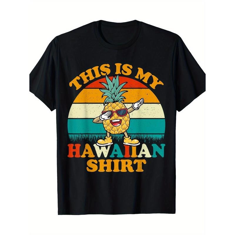 100% Cotton Hawaiian Casual Crew Neck Short Sleeve Unique Pineapple Print Summer Made Usa T-Shirts, Hoodie, Sweatshirt