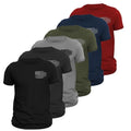 Men's American Flag Front Heart Side T-Shirt 6 Pack Classic Crewneck Tee Casual Cotton Hoodie, Sweatshirt | GrindPrints.com