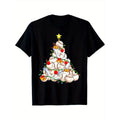 Men's Baseball Christmas Tree Graphic Tee - Soft Cotton, Breathable & Comfortable Casual T-Shirt for Daily Wear made in...
