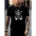 Men's Bear Print Crew Neck T-Shirt Made in USA Hoodie, Sweatshirt | GrindPrints.com