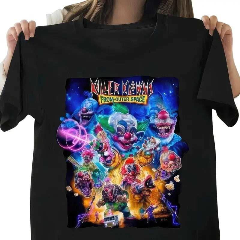 Men's Black Short Sleeve T-Shirt Collection Killer Klowns from Outer Space Hoodie, Sweatshirt | GrindPrints.com